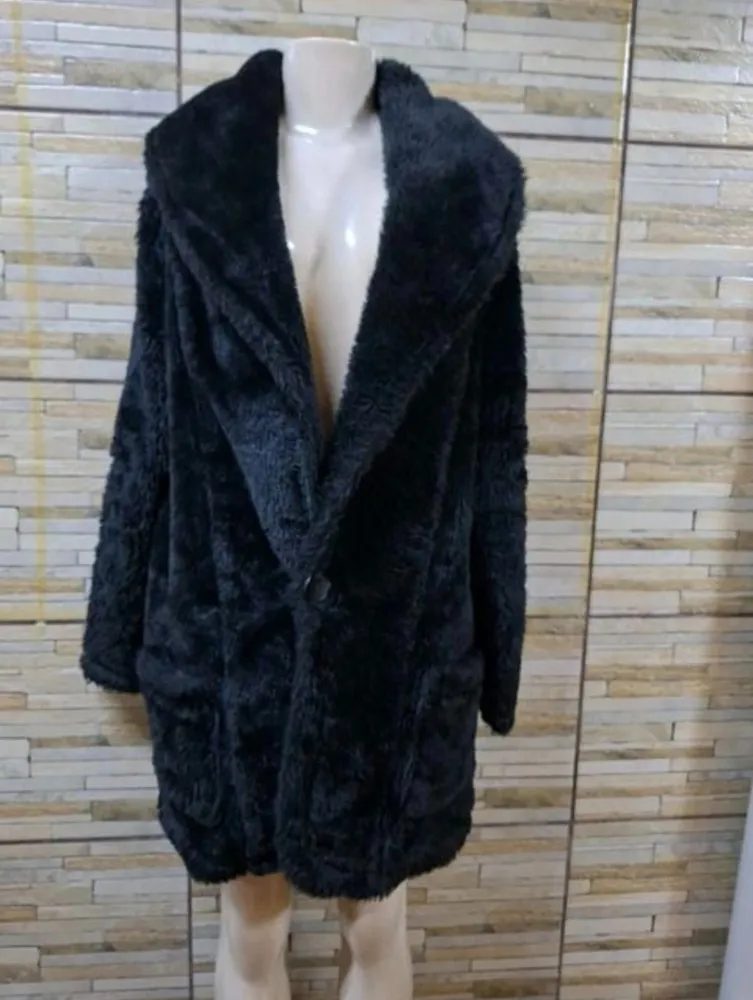 casaco pelo joshua modas linho e viscose  veste m e g