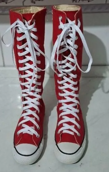 all star chuck taylor knee high vermelho n33 seminovo