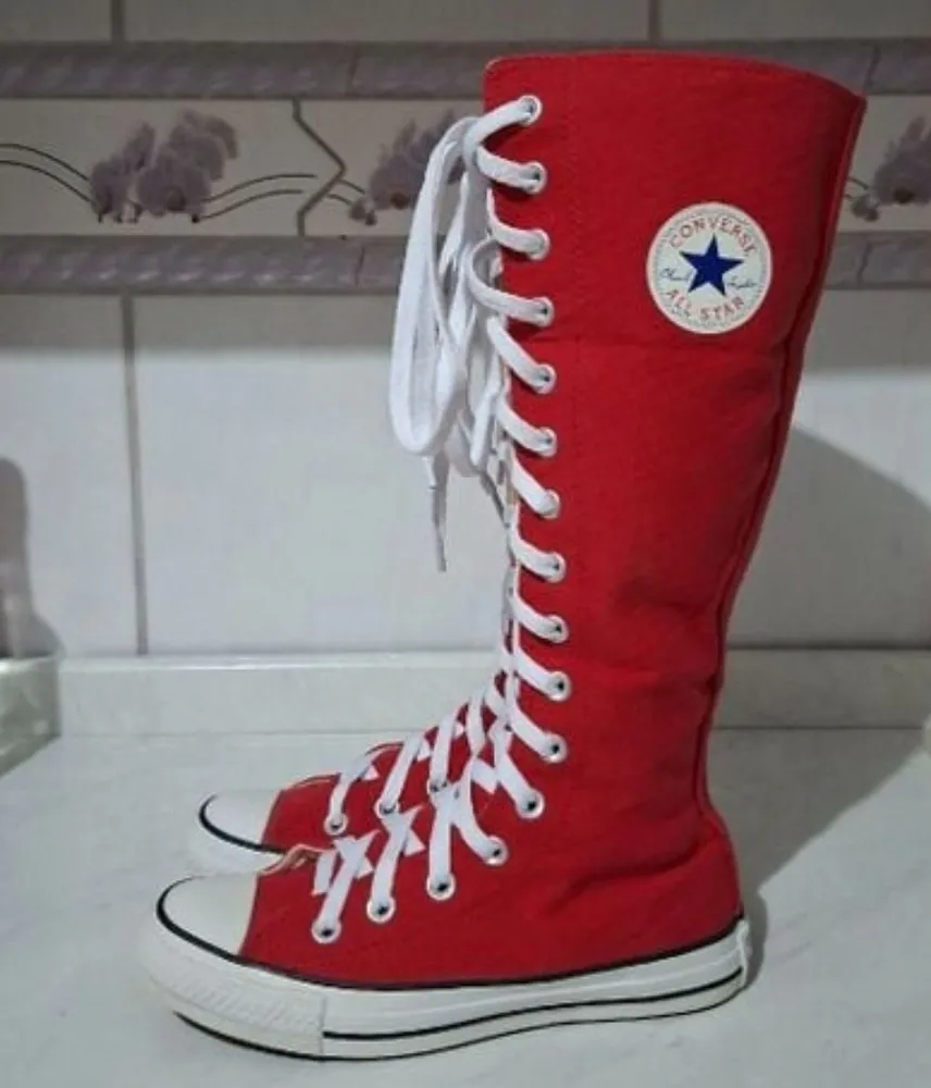 all star chuck taylor knee high vermelho n33 seminovo