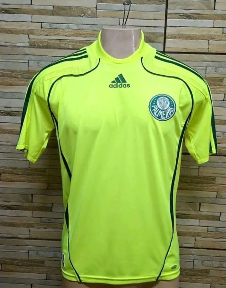 camisa palmeiras adidas amarela neon original p colecionador