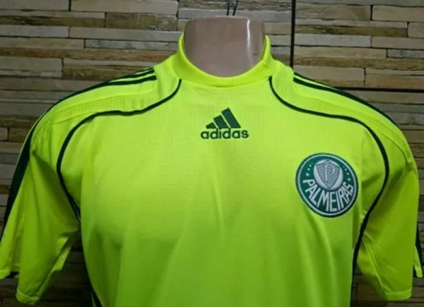 camisa palmeiras adidas amarela neon original p colecionador