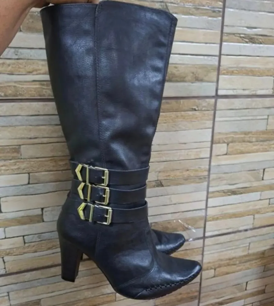 bota ramarim cano alto preta tamanho 38 elegante