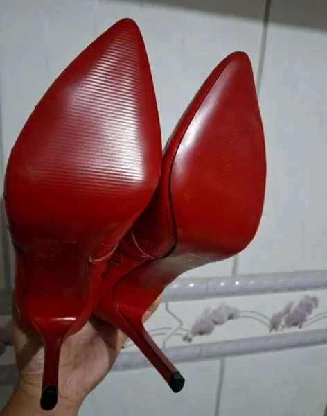 bota luíza amaral vermelha n37 estilo premium  salto 11cm