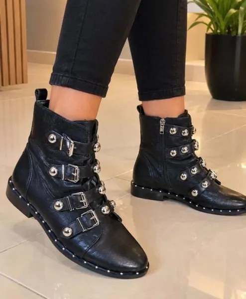 bota schutz couro legítimo tam 39 biker fivelas seminova