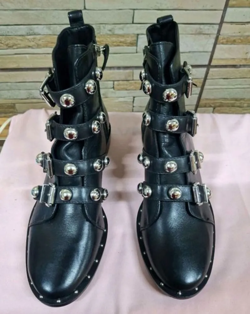 bota schutz couro legítimo tam 39 biker fivelas seminova