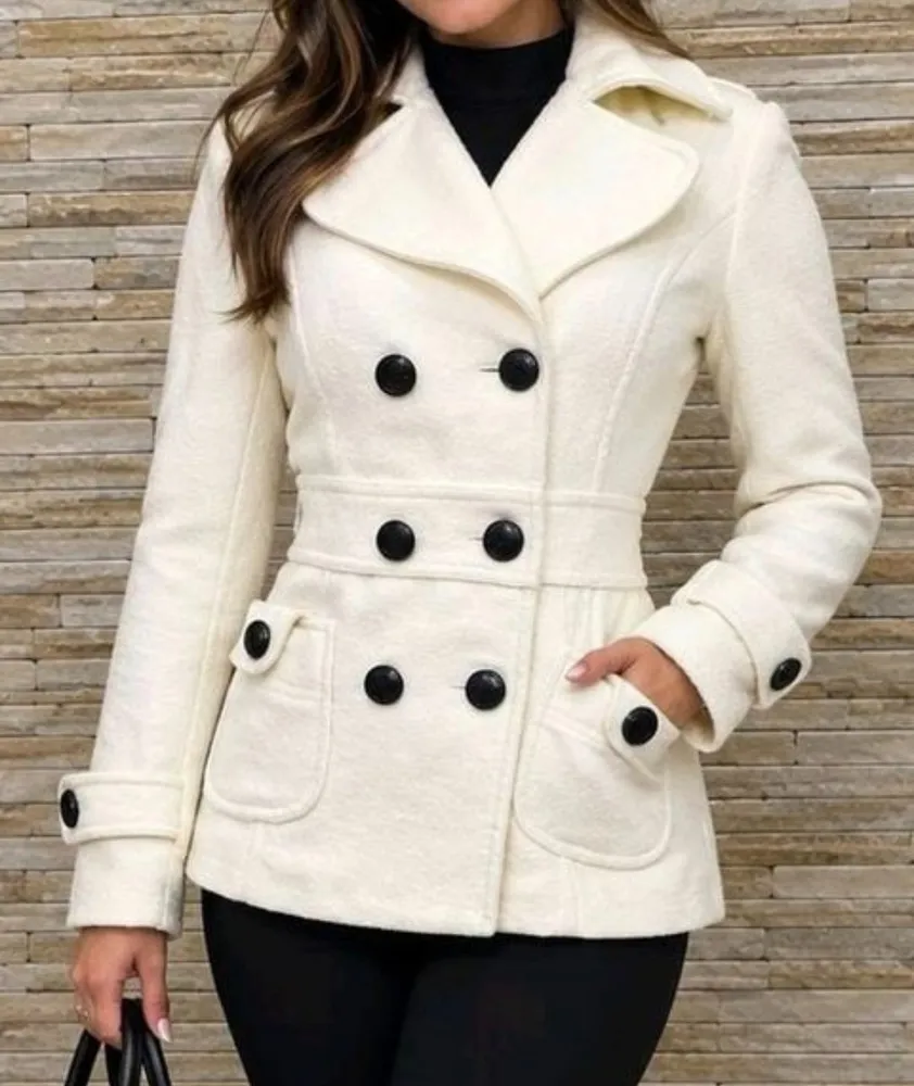 Casaco Forever 21 cor creme tam M seminovo impecável