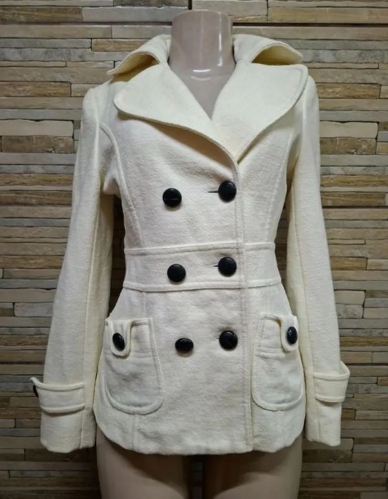 Casaco Forever 21 cor creme tam M seminovo impecável
