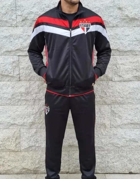 conjunto agasalho são paulo spfc oficial unissex veste M G