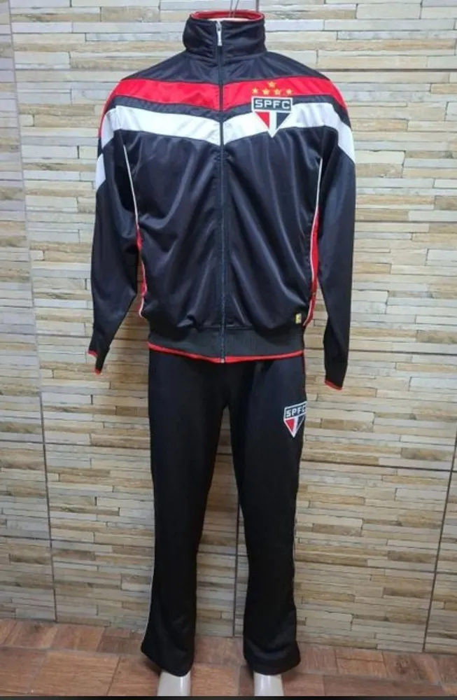 conjunto agasalho são paulo spfc oficial unissex veste M G