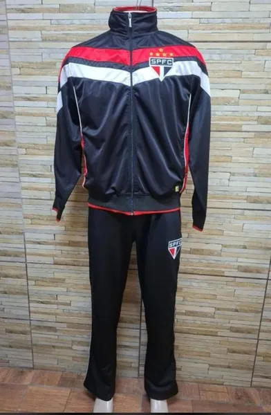 conjunto agasalho são paulo spfc oficial unissex veste M G