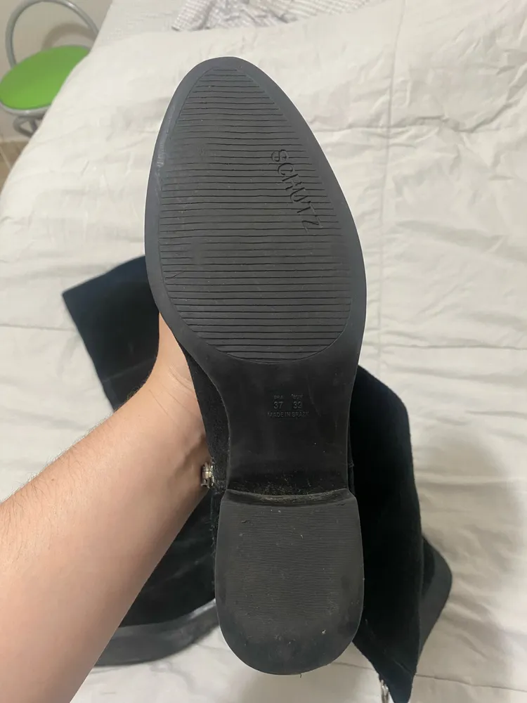 bota schutz camurça cano alto