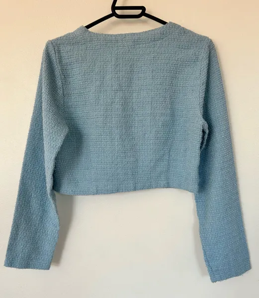 blazer e mini saia azul