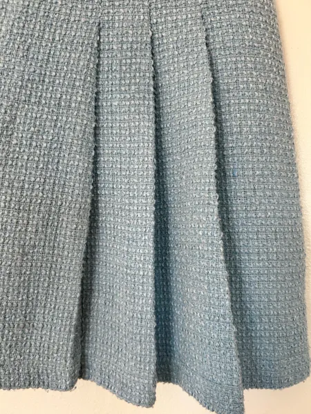 blazer e mini saia azul