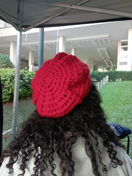 Gorro de Crochê Vermelho