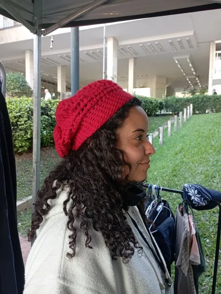 Gorro de Crochê Vermelho