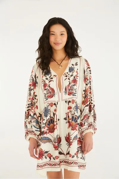 Vestido curto Farm Bohoflor