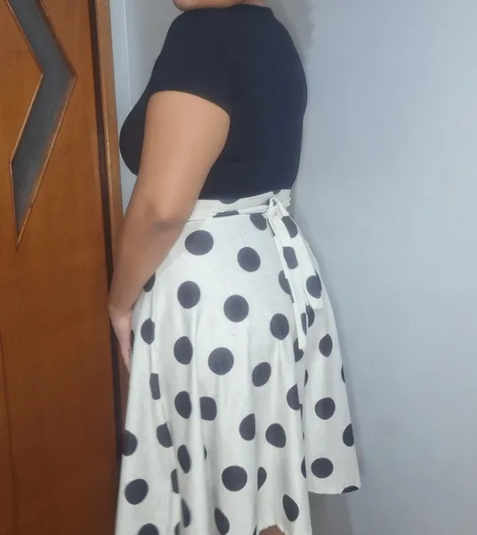 Vestido midi anos 70