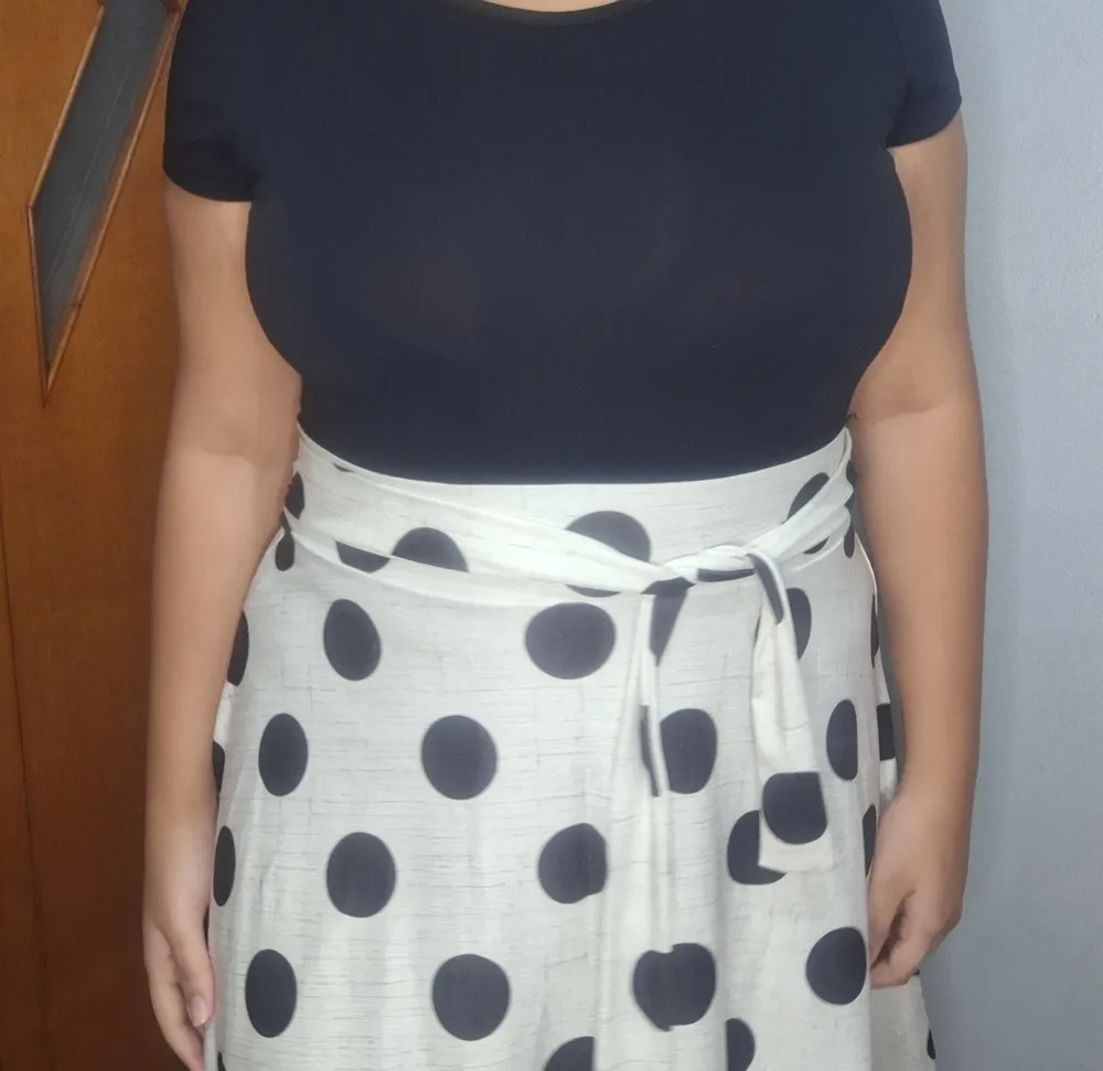Vestido midi anos 70