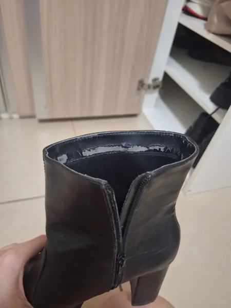 bota preta de salto alto
