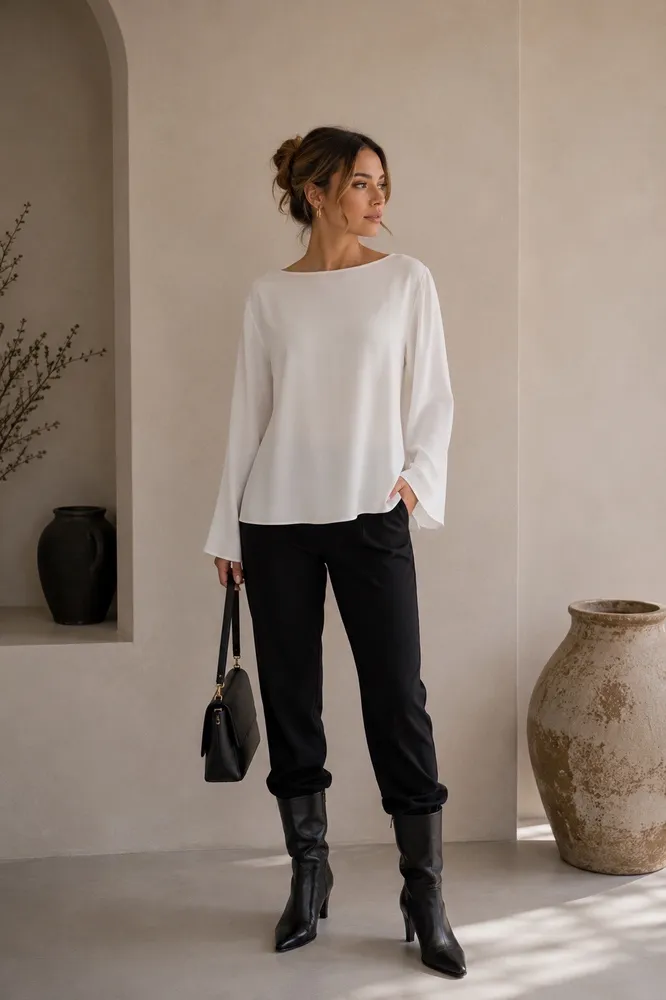 Blusa de Crepe Animale