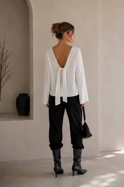 Blusa de Crepe Animale