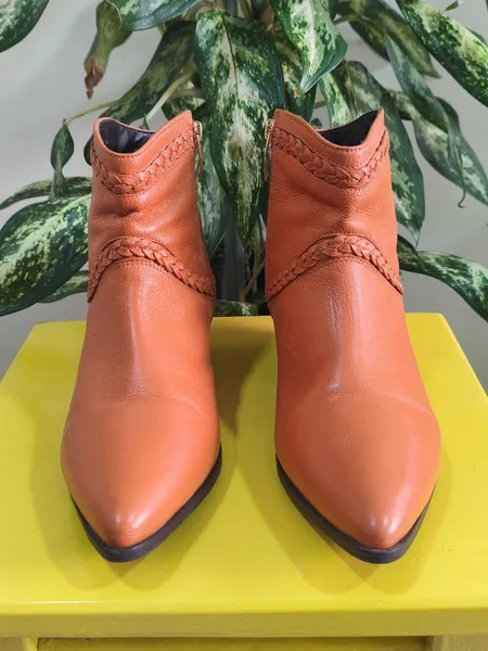 Bota cano curto de couro Orcade