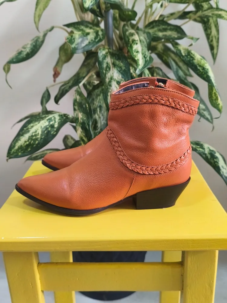 Bota cano curto de couro Orcade