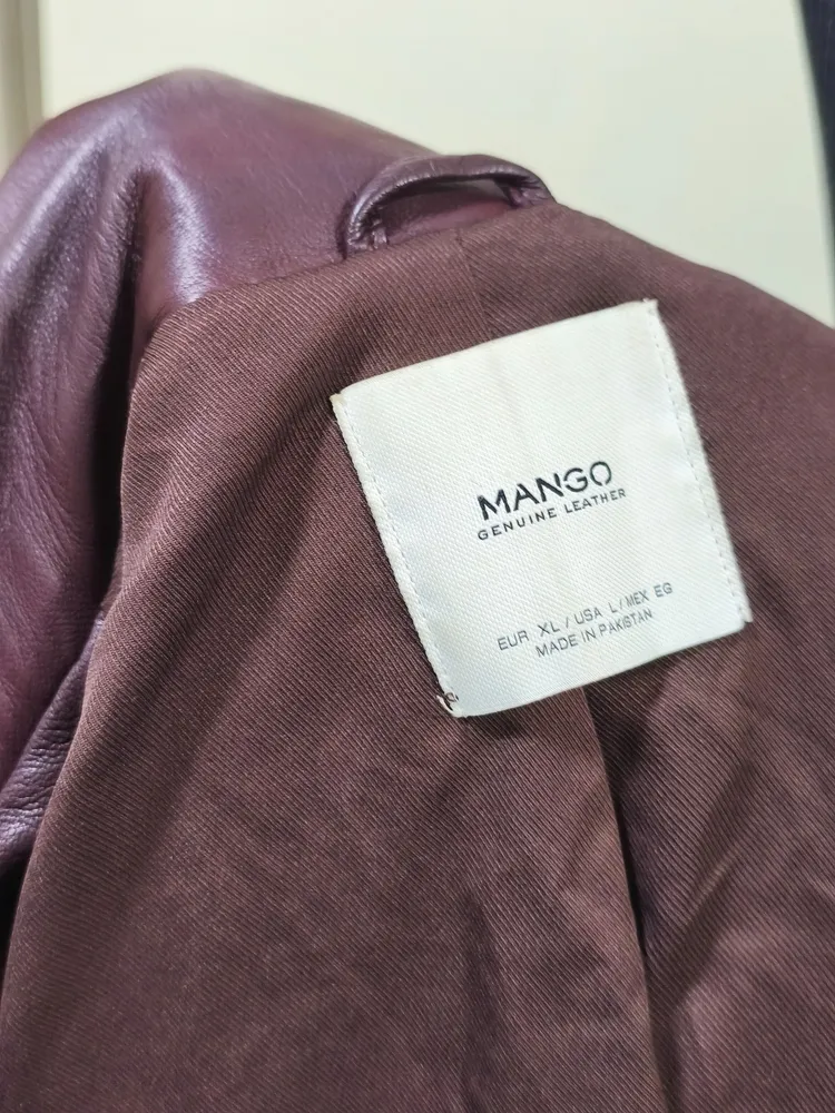 Jaqueta de Couro Mango