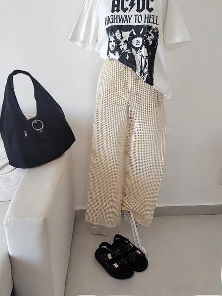 calça croche praia ou casual