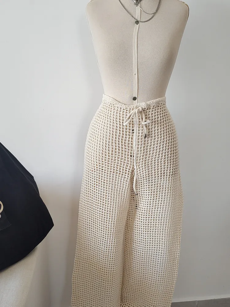 calça croche praia ou casual