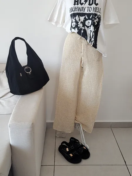 calça croche praia ou casual