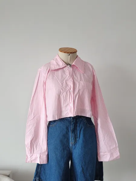 cropped social listrado roda