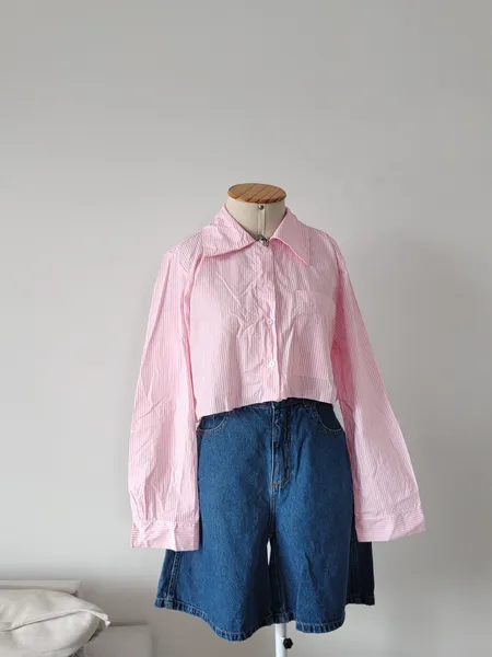 cropped social listrado roda