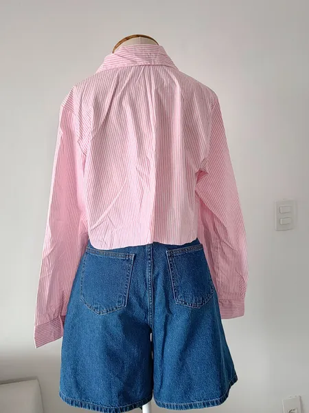 cropped social listrado roda