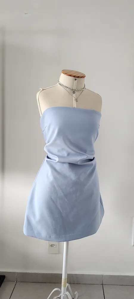 VESTIDO ZARA AZUL BABY