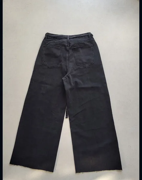 CALÇA JEANS PRETO ESTONADO