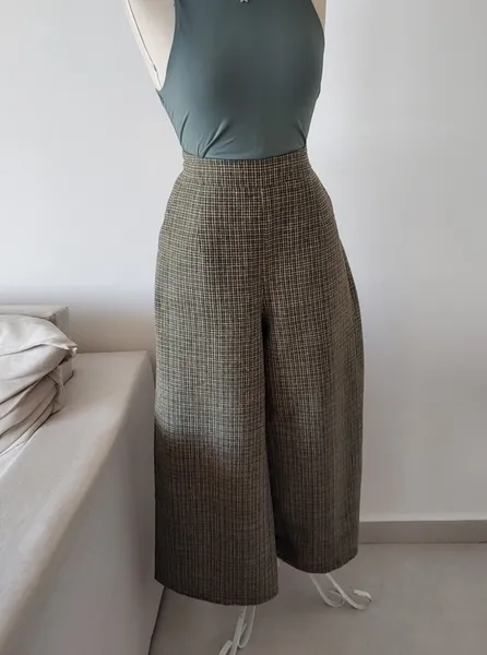 CALÇA TWEED VERDE MUSGO