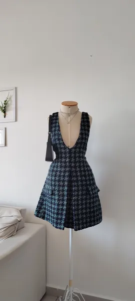 SALOPETE TWEED ZARA COM TAG
