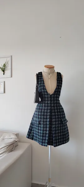 SALOPETE TWEED ZARA COM TAG
