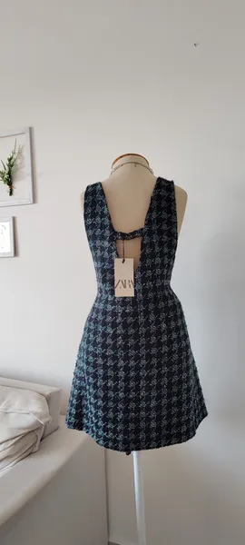 SALOPETE TWEED ZARA COM TAG