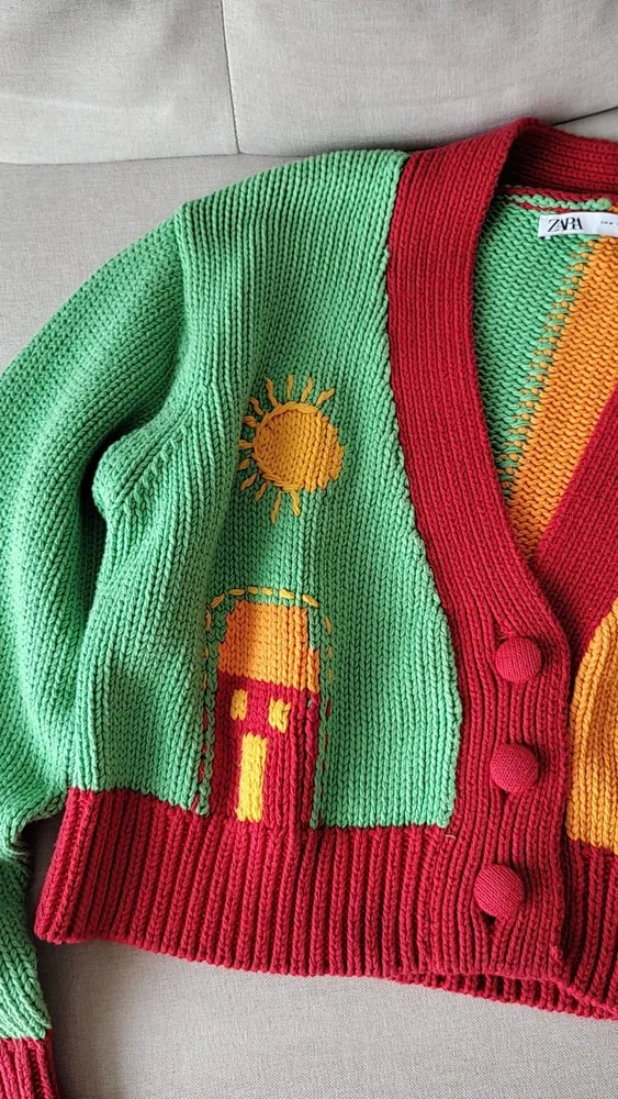 CARDIGAN BORDADO EM ALGODÃO ZARA