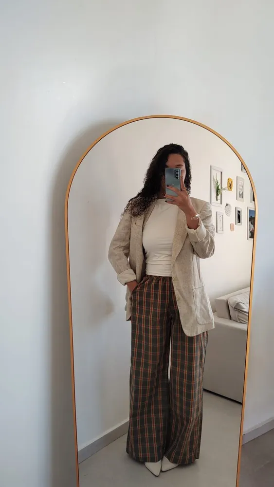 BLAZER EM LINHO COR AREIA VINTAGE