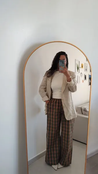 BLAZER EM LINHO COR AREIA VINTAGE