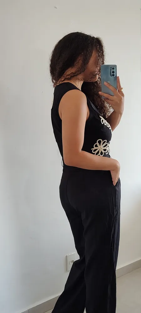 CONJUNTO PRETO BORDADO SOCIAL (M)