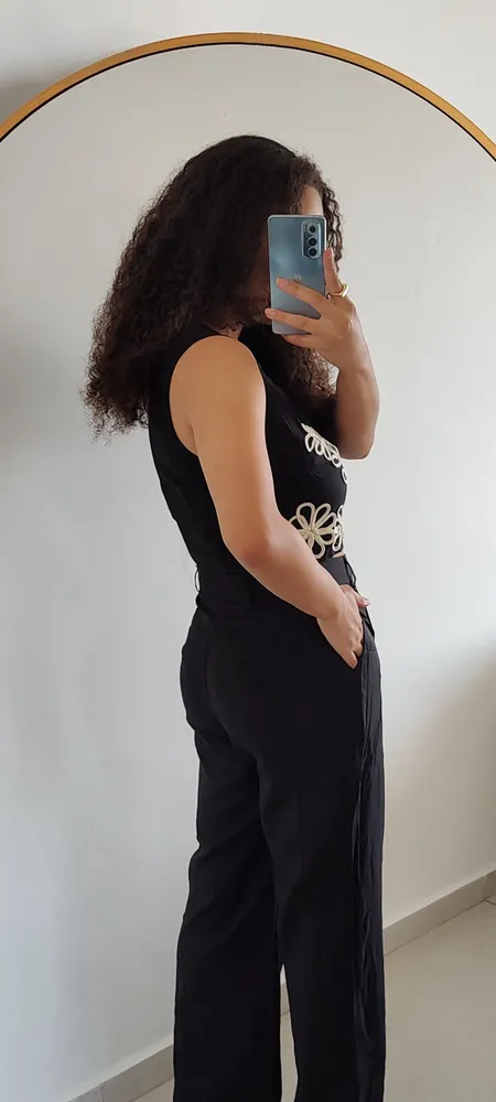 CONJUNTO PRETO BORDADO SOCIAL (M)