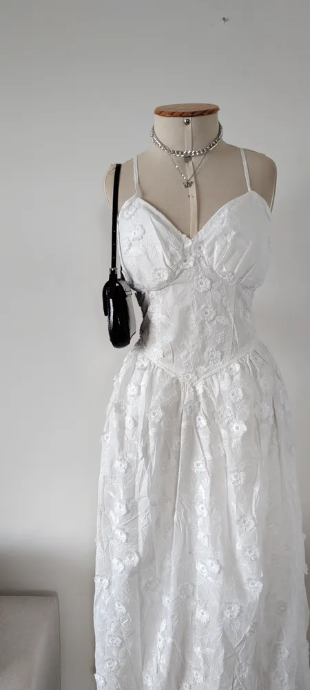 VESTIDO DELICADO CORSET FLORES (M)