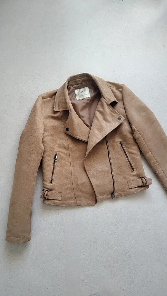 JAQUETA BIKER CARAMELO SUEDE (P)