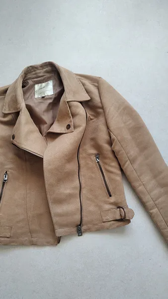 JAQUETA BIKER CARAMELO SUEDE (P)