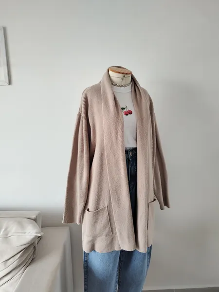 CARDIGAN COZY ALONGADO TRICOT (G)