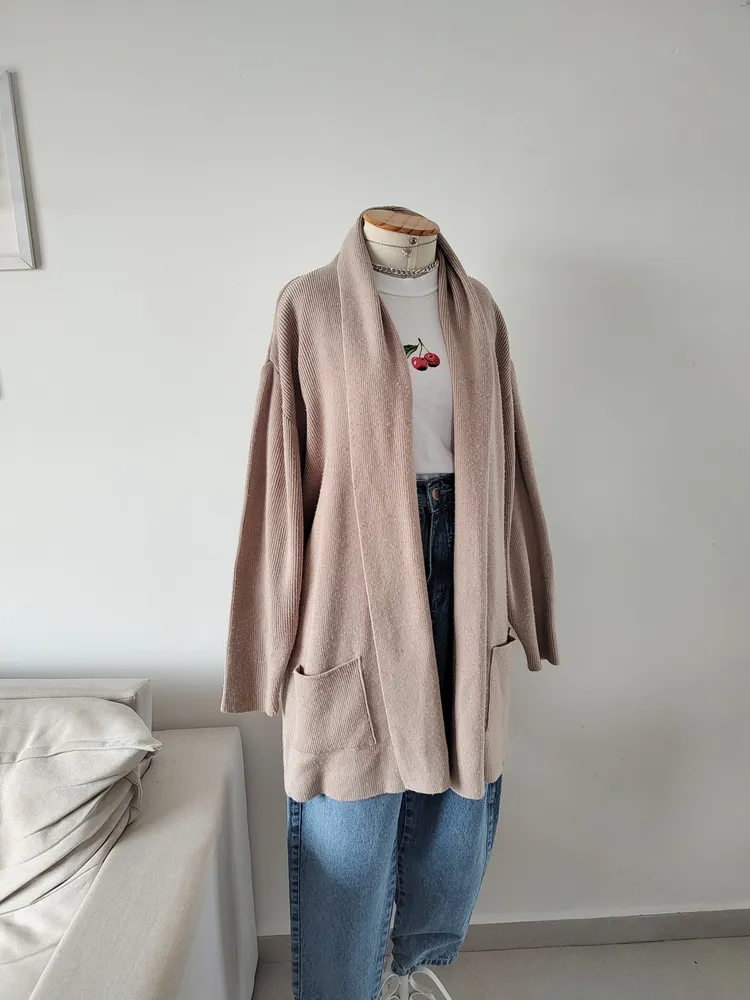 CARDIGAN COZY ALONGADO TRICOT (G)